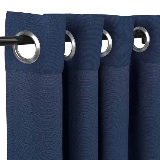 Sunbrella® Canvas Navy with Nickel Plated Grommets - 50 in. x 84 in.