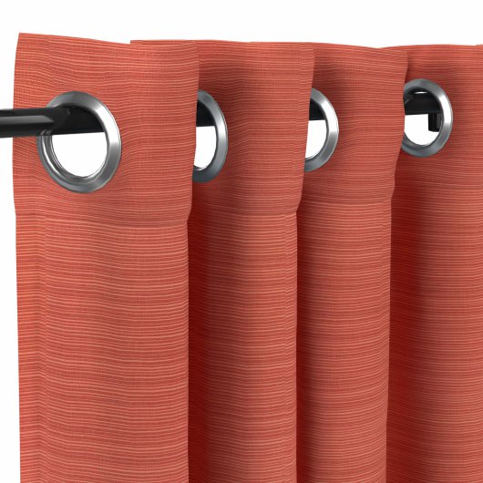 Sunbrella® Dupione Papaya with Nickel Plated Grommets - 50 in. x 108 in.