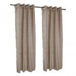Sunbrella Cast Shale Outdoor Curtain with Grommets