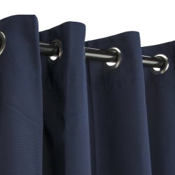 Sunbrella Canvas Navy Outdoor Curtain with Grommets