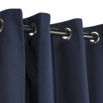 Sunbrella Canvas Navy Outdoor Curtain with Grommets