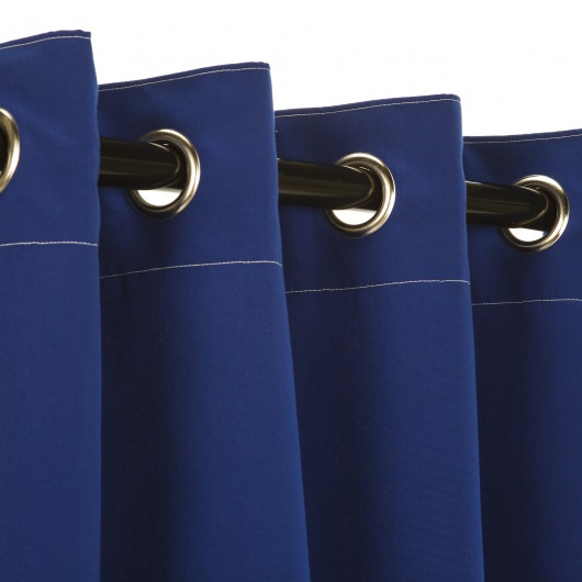 Sunbrella® Canvas True Blue with Nickel Plated Grommets and Stabilizing Grommets - 50 in. x 96 in.