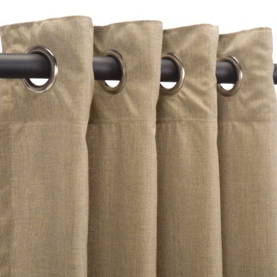 Sunbrella Cast Tinsel Outdoor Curtain with Grommets