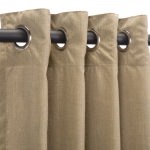 Sunbrella Cast Tinsel Outdoor Curtain with Grommets