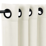 Sunbrella® Canvas White with Dark Gunmetal Grommets - 50 in. x 84 in.