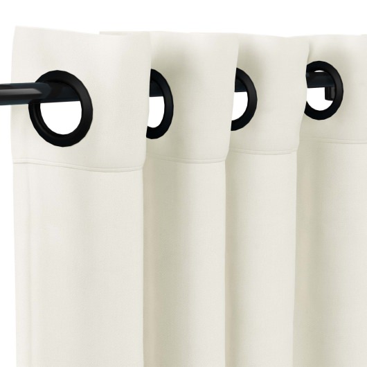 Sunbrella® Canvas White with Dark Gunmetal Grommets - 50 in. x 84 in.