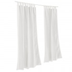 Sunbrella Canvas White Outdoor Curtains with Grommets