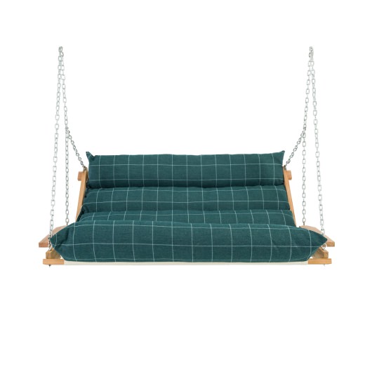 Sunbrella Wentworth Juniper Cumaru Cushioned Double Swing