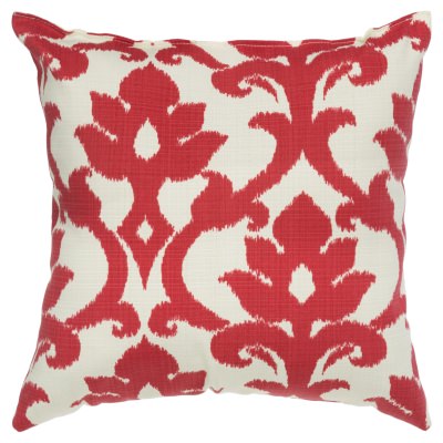 Cherry Red Basalto Outdoor Throw Pillow 18 in. x 18 in. Square