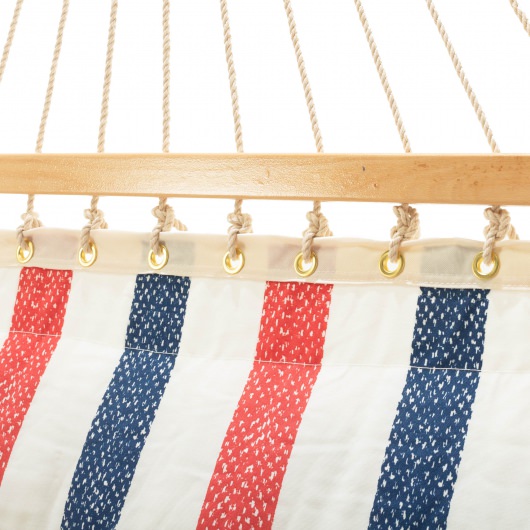Large Polyester Pillowtop Hammock - Red, White & Blue Stripe