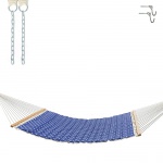 Large Polyester Pillowtop Hammock - Blue Dobby Weave
