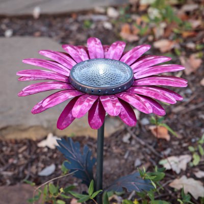 Pink Daisy Solar Garden Light