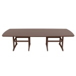DURAWOOD® Poly Dining Table 44.5 in. x 120 in. - Chocolate