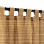 Sunbrella Dupione Bamboo Outdoor Curtain Custom Length w/ Specialized Hemming