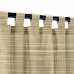 Sunbrella Dupione Latte Outdoor Curtain Custom Length with Tabs