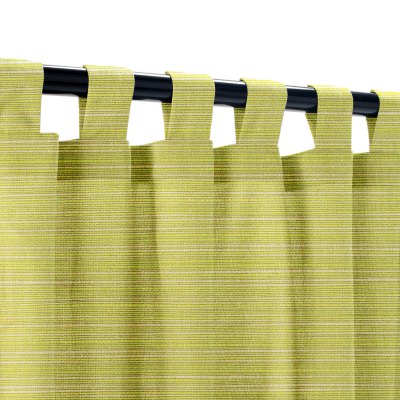 Sunbrella Dupione Peridot Outdoor Curtain Custom Length with Tabs