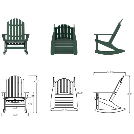 DURAWOOD® Poly Essentials Adirondack Rocker