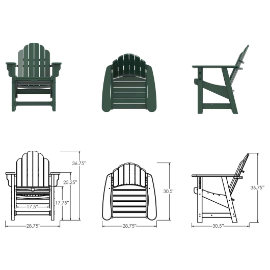 DURAWOOD® Poly Heritage Woodgrain Essentials Conversation Chair