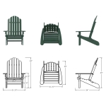 DURAWOOD® Poly Essentials Folding Adirondack Chair