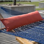 Large Quilted Hammock with Metal Stand and Optional Hammock Pillow