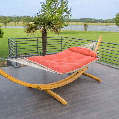 Tufted Hammock with ROMAN ARC® 4-ply Cypress Stand