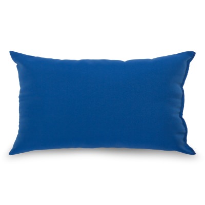 Royal Blue Outdoor Throw Pillow 19 in. x 10 in. Rectangle/Lumbar by Essentials by DFO