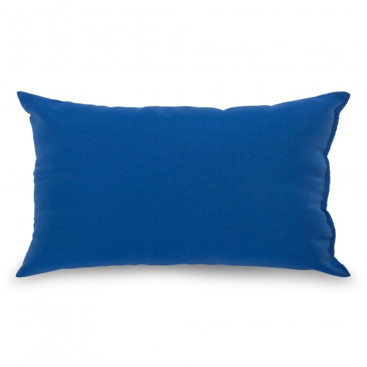 Royal Blue Outdoor Throw Pillow 19 in. x 10 in. Rectangle/Lumbar