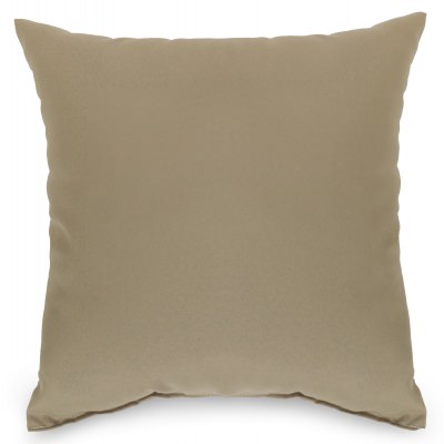 Tan Outdoor Throw Pillow 16 in. x 16 in. Square