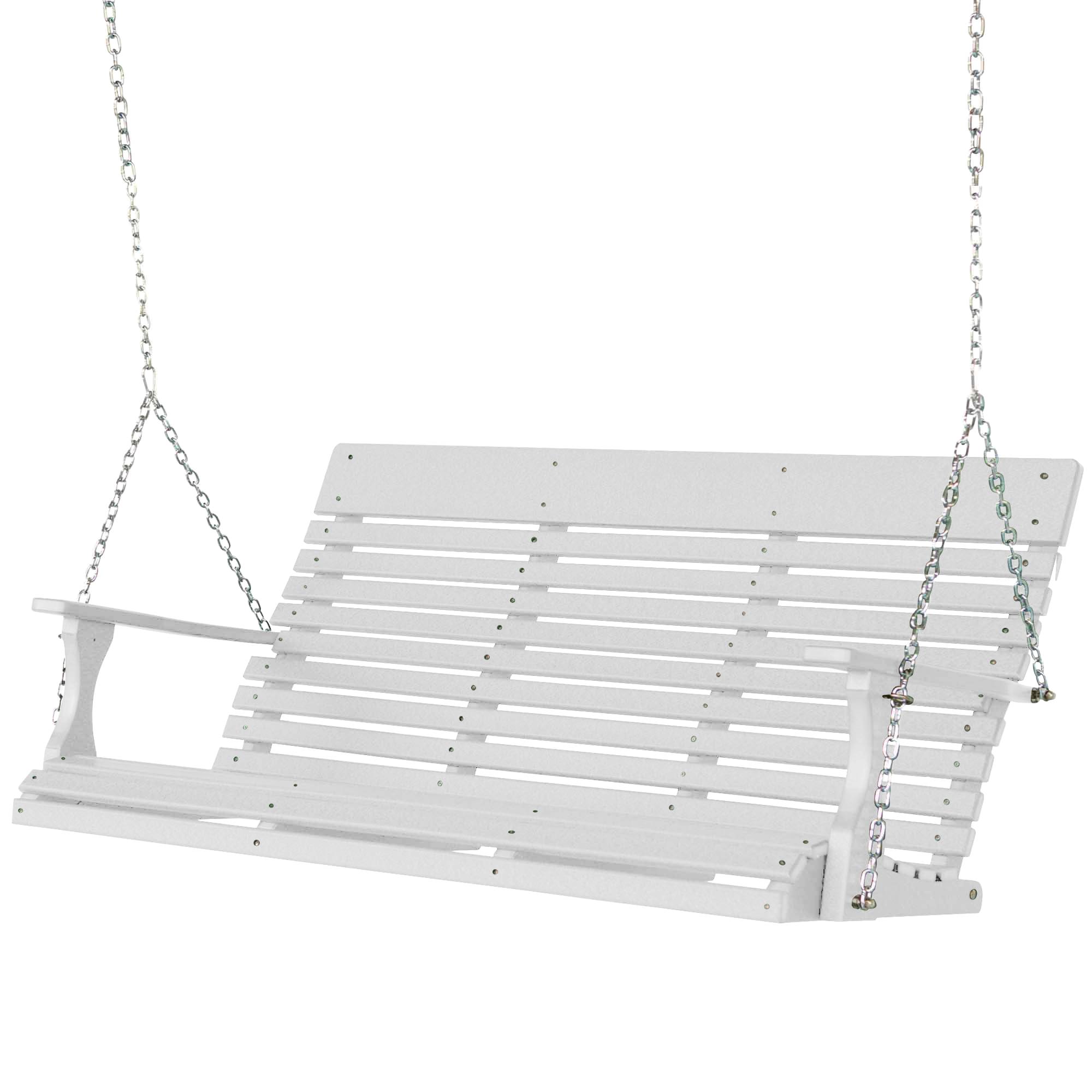 Casual Back Three Seat Porch Swing Ss White Berlin Gardens Dfohome Casual Back Three Seat Porch Swing Ss White