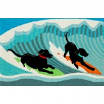 Frontporch Surfing Dogs Outdoor Rug