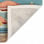 Frontporch Beach Umbrellas Indoor/Outdoor Rug - Aqua