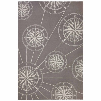 Frontporch Compass Indoor/Outdoor Rug - Grey