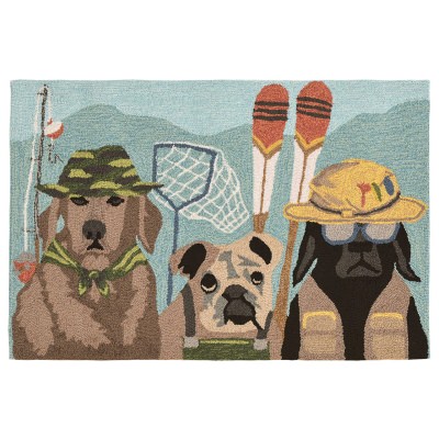 Frontporch Fishing Patrol DK Multi Outdoor Rug