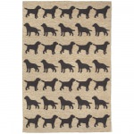 Frontporch Doggies - Black Outdoor Rug