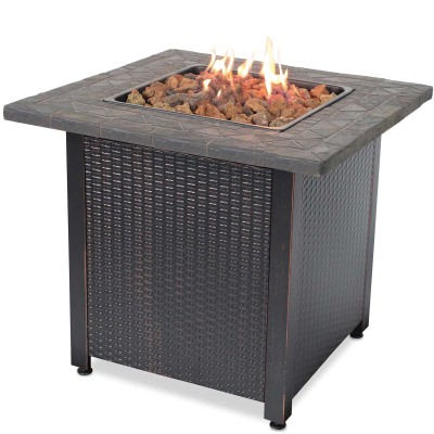 Endless Summer LP Gas Fire Table with Resin Mantel and Lava Rocks