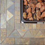 Endless Summer LP Gas Fire Table with Slate Tile Mantel and Lava Rocks