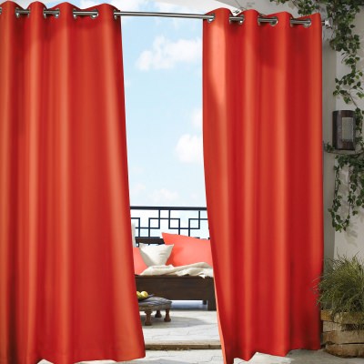Red Gazebo Polyester Outdoor Curtain (50 x 96)