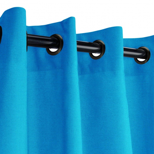 Sunbrella® Canvas Pacific Blue with Dark Gunmetal Grommets - 50 in. x 84 in.