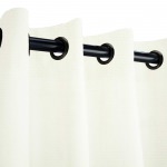 Sunbrella® Canvas White with Dark Gunmetal Grommets - 50 in. x 84 in.