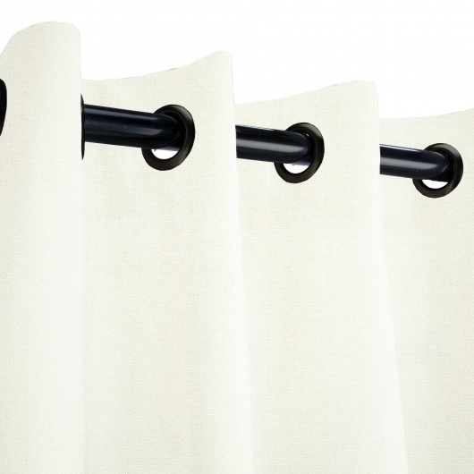 Sunbrella® Canvas White with Dark Gunmetal Grommets - 50 in. x 84 in.