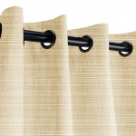Sunbrella Dupione Sand Outdoor Curtain with Grommets