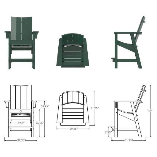 DURAWOOD® Poly Refined Counter Height Chair