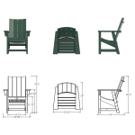 DURAWOOD® Poly Heritage Woodgrain Refined Conversation Chair