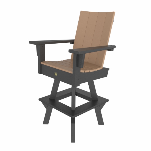 DURAWOOD® Poly 3 Piece Refined Bar Height Swivel Chair Set