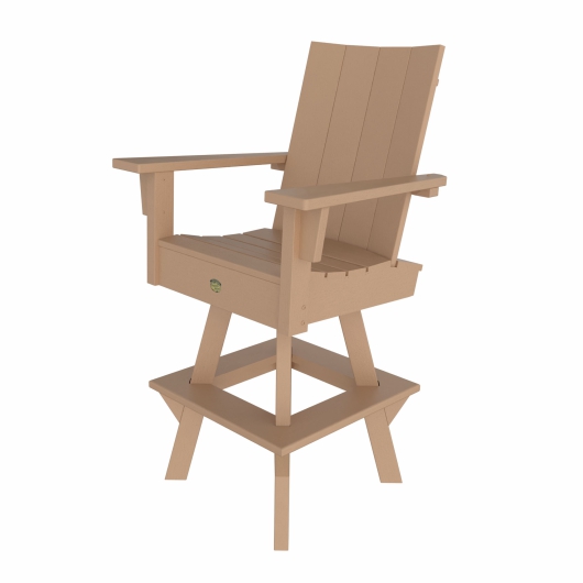 DURAWOOD® Poly 3 Piece Refined Bar Height Swivel Chair Set
