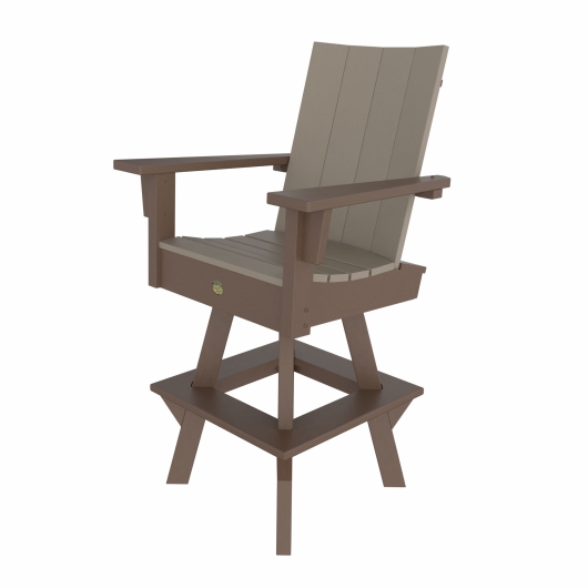 DURAWOOD® Poly 3 Piece Refined Bar Height Swivel Chair Set