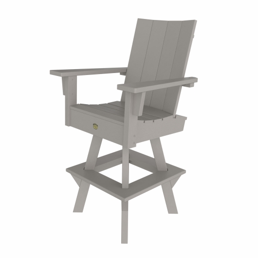 DURAWOOD® Poly 3 Piece Refined Bar Height Swivel Chair Set