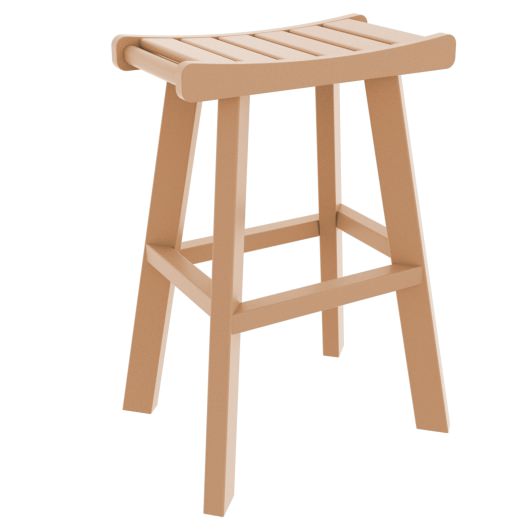 DURAWOOD® Poly 3 Piece Viewfinder Bar Height Table with Saddle Stools