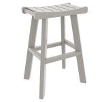 DURAWOOD® Poly 3 Piece Viewfinder Bar Height Table with Saddle Stools