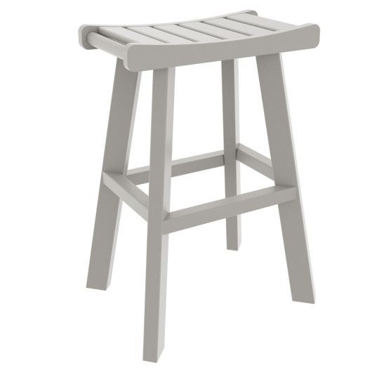 DURAWOOD® Poly 3 Piece Viewfinder Bar Height Table with Saddle Stools